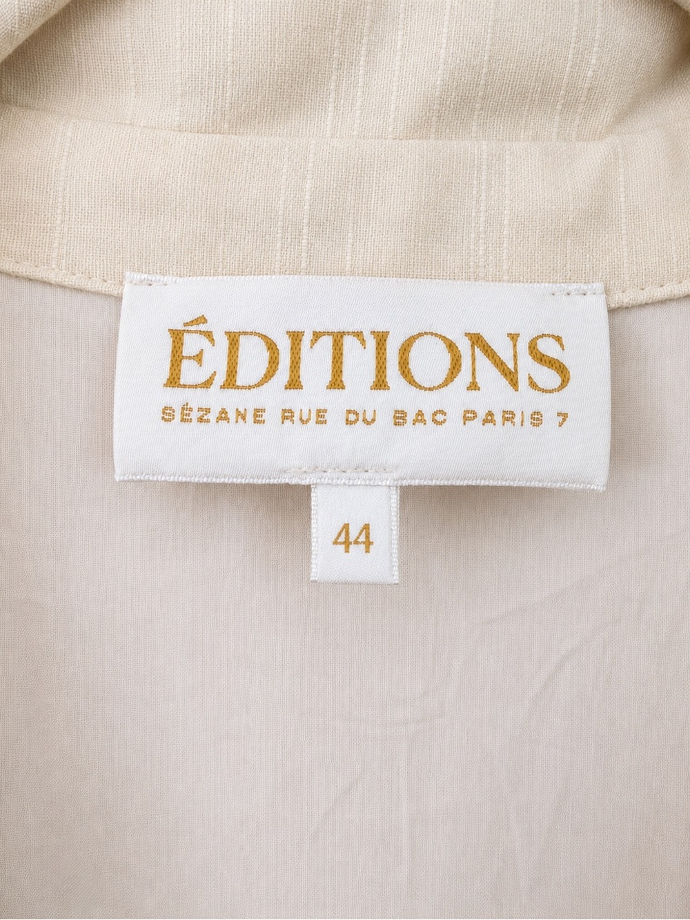 ÉDITIONS Sézane Cream Belted Shirt Dress Size 44 - Picture 3 of 4